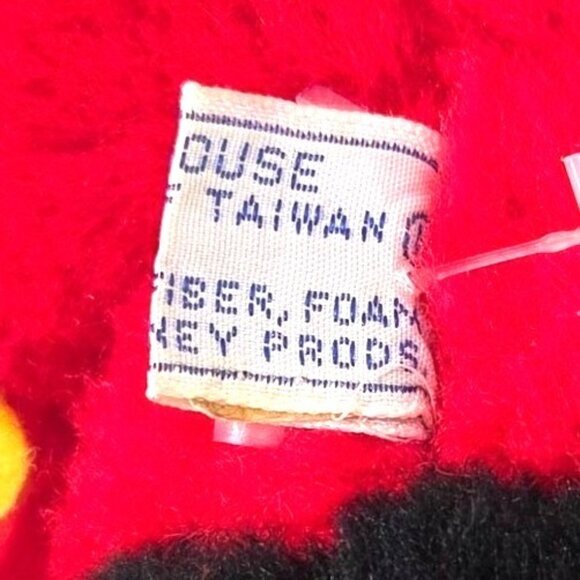 Vintage Walt Disney Mickey Mouse Plush Stuffed Animal Handmade 9.5" Sitting - Picture 5 of 6